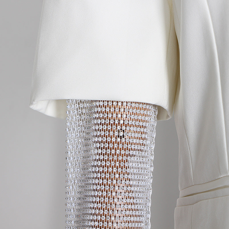 Ladies bright diamond long sleeve suit jacket