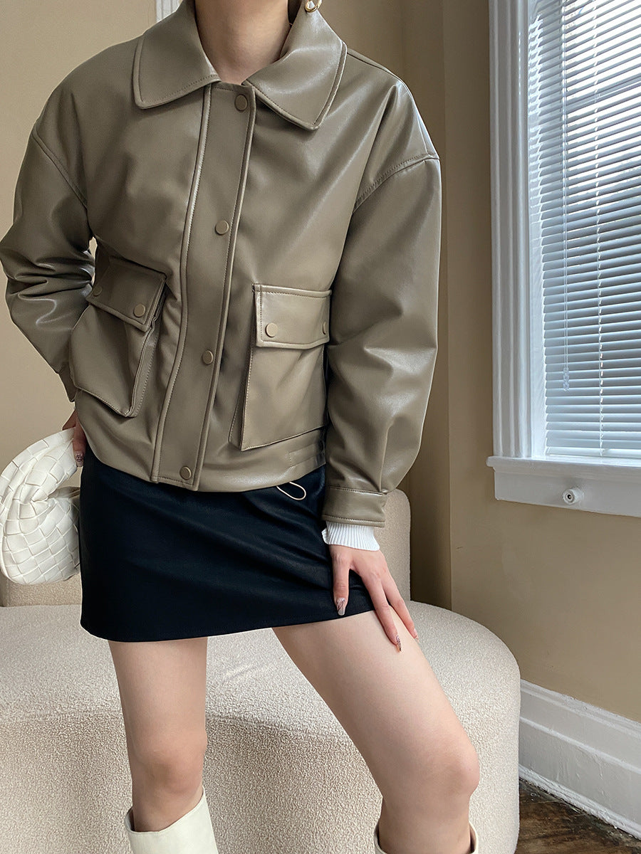 Fashionable Detachable Fur Collar Cotton Jacket