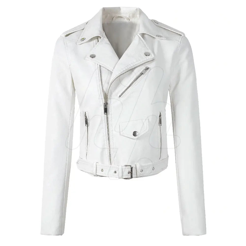 Comfortable Long Sleeve Women Leather Jacket