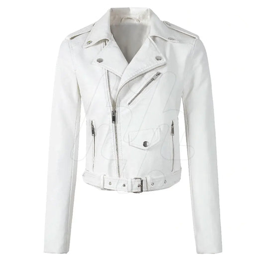Comfortable Long Sleeve Women Leather Jacket